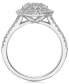 ფოტო #3 პროდუქტის Diamond Multi-Layer Halo Engagement Ring (1 ct. t.w.) in 14k White Gold