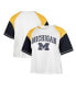 Women's White Distressed Michigan Wolverines Serenity Gia Cropped T-shirt Белый, S - фото #1