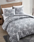 Фото #10 товара CLOSEOUT! Shadow Floral 3 Piece Full/Queen Duvet Cover Set