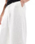 Фото #2 товара ASOS DESIGN smart wide leg trousers in white fringe