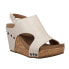 Фото #2 товара Corkys Tiffanee Studded Wedge Womens Off White Casual Sandals 41-0266-IVRY