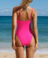 Фото #3 товара Women's Scoop Ruffle Ruching One Piece Swimsuit