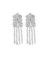 ფოტო #1 პროდუქტის Silver-Tone Flower Chandelier Earrings