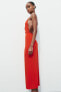 Фото #4 товара Платье из полиамида с горловиной халтер ZARA
