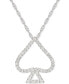 Фото #1 товара Macy's diamond Spade 18" Open Pendant Necklace (1/4 ct. t.w.) in Sterling Silver