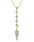 Фото #1 товара Wrapped diamond Triangle Lariat Necklace (1/3 ct. t.w.) in 14k Gold, 16" + 2" extender, Created for Macy's