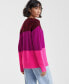 Women's 100% Cashmere Colorblocked Rib-Knit Sweater, Created for Macy's