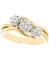 ფოტო #1 პროდუქტის Diamond Three Stone Ring (1/4 ct. t.w.) in 10k White or Yellow Gold