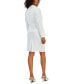 ფოტო #2 პროდუქტის Women's Curved Collar Button-Front Jacket & Pencil Skirt Suit