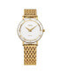 ფოტო #1 პროდუქტის Roma Swiss Gold Plated Ladies 30mm Watch - White Dial