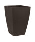 Modern Planter Tall Square Espresso 12in x 19in