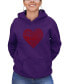 ფოტო #1 პროდუქტის Women's Love Yourself Word Art Hooded Sweatshirt