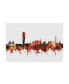 Фото #1 товара Картина холст Мальмо Швеция Trademark Global Michael Tompsett Skyline Red - 20" x 25"