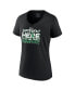 Фото #3 товара Women's Black Boston Celtics 2024 NBA Finals Champions Pump Hometown Originals V-Neck T-Shirt