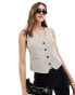 Фото #1 товара Stradivarius tailored waistcoat in grey