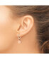 ფოტო #2 პროდუქტის Stainless Steel Polished Rose plated Heart Dangle Hoop Earrings