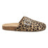 COCONUTS by Matisse Zella Leopard Buckle Mules Womens Brown Flats Casual ZELLA-0