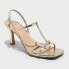 Women's Tamara Strappy Heels - A New Day Gold 9.5