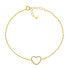 Delicate gold-plated heart bracelet BRC59Y
