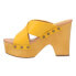 Dingo Driftwood Studded Platform Womens Yellow Casual Sandals DI849-700