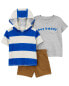 Baby 3-Piece Tees & Short Set 18M