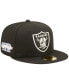 Men's Black Las Vegas Raiders Super Bowl XVIII Pop Sweat 59FIFTY Fitted Hat