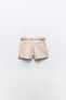 Darted bermuda shorts with belt