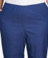 ფოტო #3 პროდუქტის Plus Size Classic Relaxed Fit Denim Capri Pant