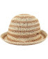 Women's Natural Holiday Crocheted Bucket Hat