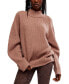 ფოტო #1 პროდუქტის Women's Mock-Neck Sunbeam Sweater