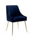 Upholstered Performance Velvet Accent Chair With Metal Leg