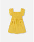 ფოტო #2 პროდუქტის Girl Textured Knit Smocked Dress Yellow - Toddler Child