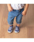 Infant Girl Boy Breathable Washable Non-Slip Sock Shoes Sneakers - Denim Blue