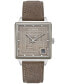 ფოტო #1 პროდუქტის Men's Ennis House Frank Lloyd Wright Taupe Leather Strap Watch 34mm