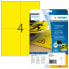 Фото #2 товара HERMA Signs signalling hard-wearing A4 105x148 mm yellow strong adhesion film matt weatherproof 100 pcs. - Yellow - Self-adhesive printer label - A4 - Laser - Permanent - Matte