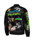 Фото #2 товара Men's Black Tom and Jerry Graphic Satin Full-Snap Jacket