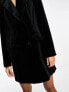 Фото #7 товара Miss Selfridge going out velvet blazer dress in black