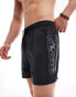 Barbour International logo swim shorts in black