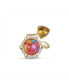 ფოტო #1 პროდუქტის Girl on Fire Design Citrine Gemstone Diamond Yellow Gold Plated Silver Open Ring