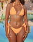 Фото #1 товара Moda Minx X Sophie Piper Amour tie side brazillian bikini bottom in tangerine