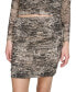 Women's Printed Ruched Pull-On Skirt