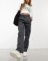 Фото #1 товара Dickies elizaville mid rise straight leg trousers in charcoal grey