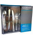 Фото #6 товара Столовые приборы Gibson Home hammered 46 Piece Flatware Set with Wire Caddy