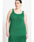 ფოტო #1 პროდუქტის Plus Size Fringe Sweater Dress