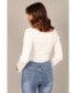 ფოტო #3 პროდუქტის Women's Aquerelle Knit Sweater