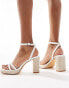 Фото #2 товара Glamorous braided espdrille heeled sandals in cream