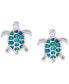 Фото #4 товара Серьги Macy's Blue Opal Turtle