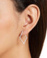 Silver-Tone Geometric Wrap Around Hoop Earrings, 1"