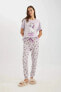 Fall In Love Aristocats Kısa Kollu Pijama Takımı B6186ax24sp