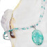 Фото #1 товара Нежное женское колье Turquoise Lace с жемчугом Lampglas и чистым серебром NP5